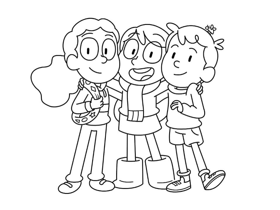 Hilda, Frida y David Sonriendo