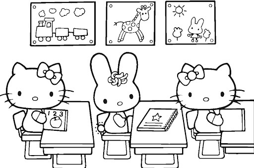 Hola Gatito y Amigos de Regreso a la Escuela