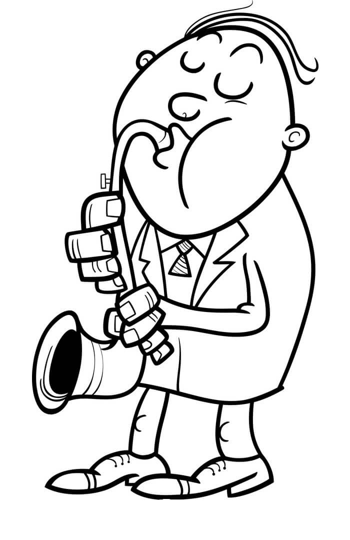 Hombre con Saxofón