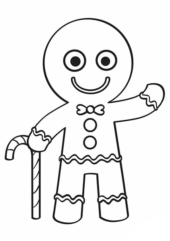 Hombre de Pan de Jengibre Sonriendo