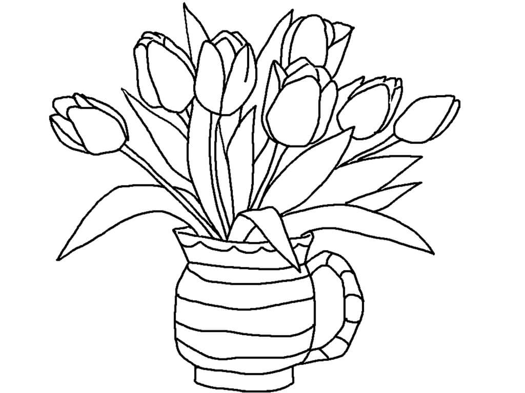 Jarrón de Tulipanes