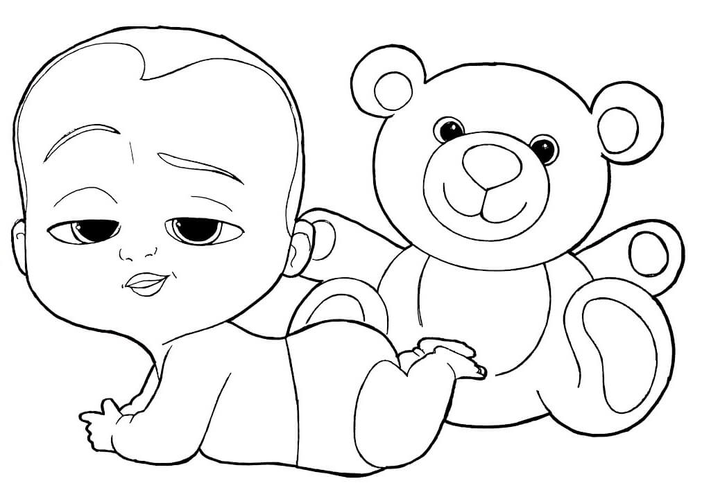 Jefe Bebé con Oso de Peluche