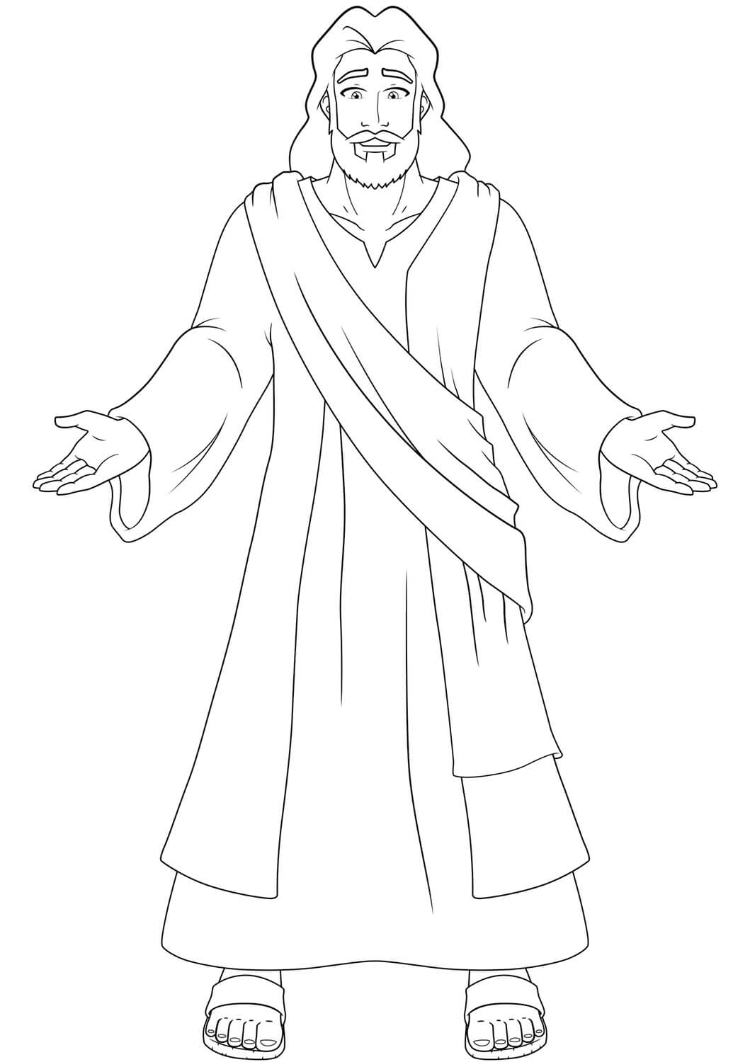 Jesús con las Manos Abiertas