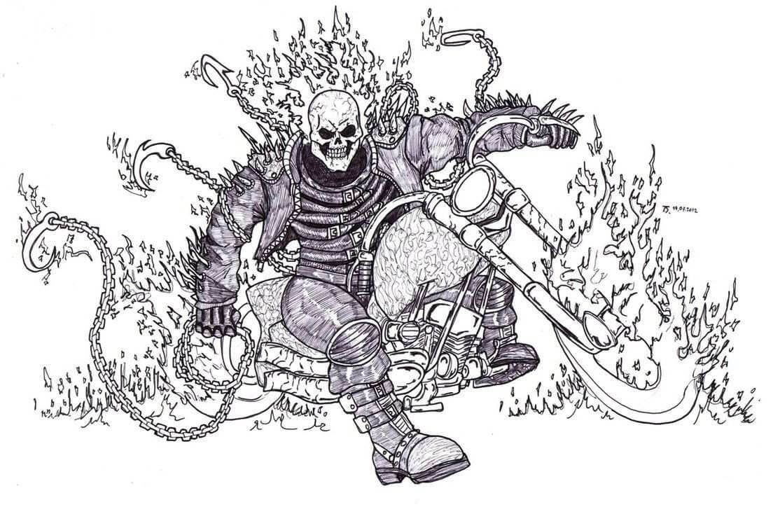 Jinete Fantasma Imprimible
