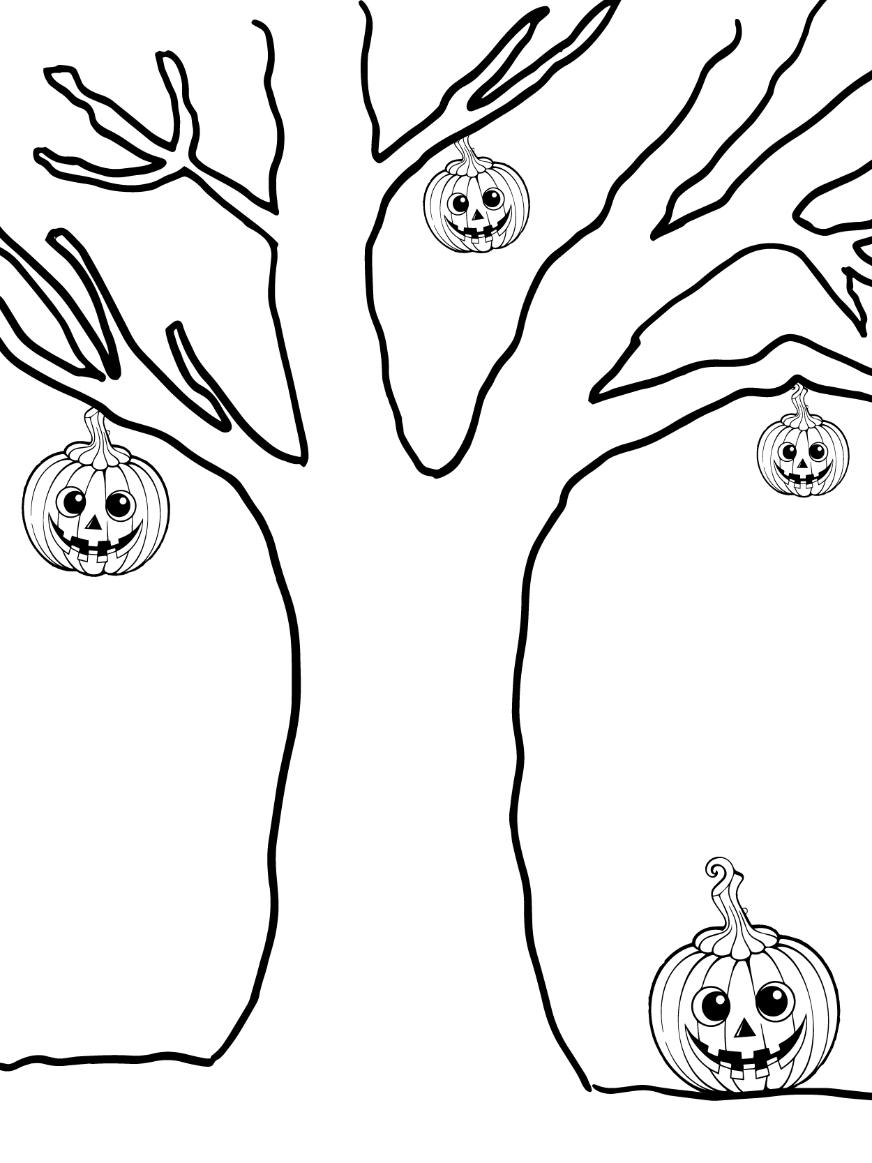 Árbol Espeluznante con Calabaza