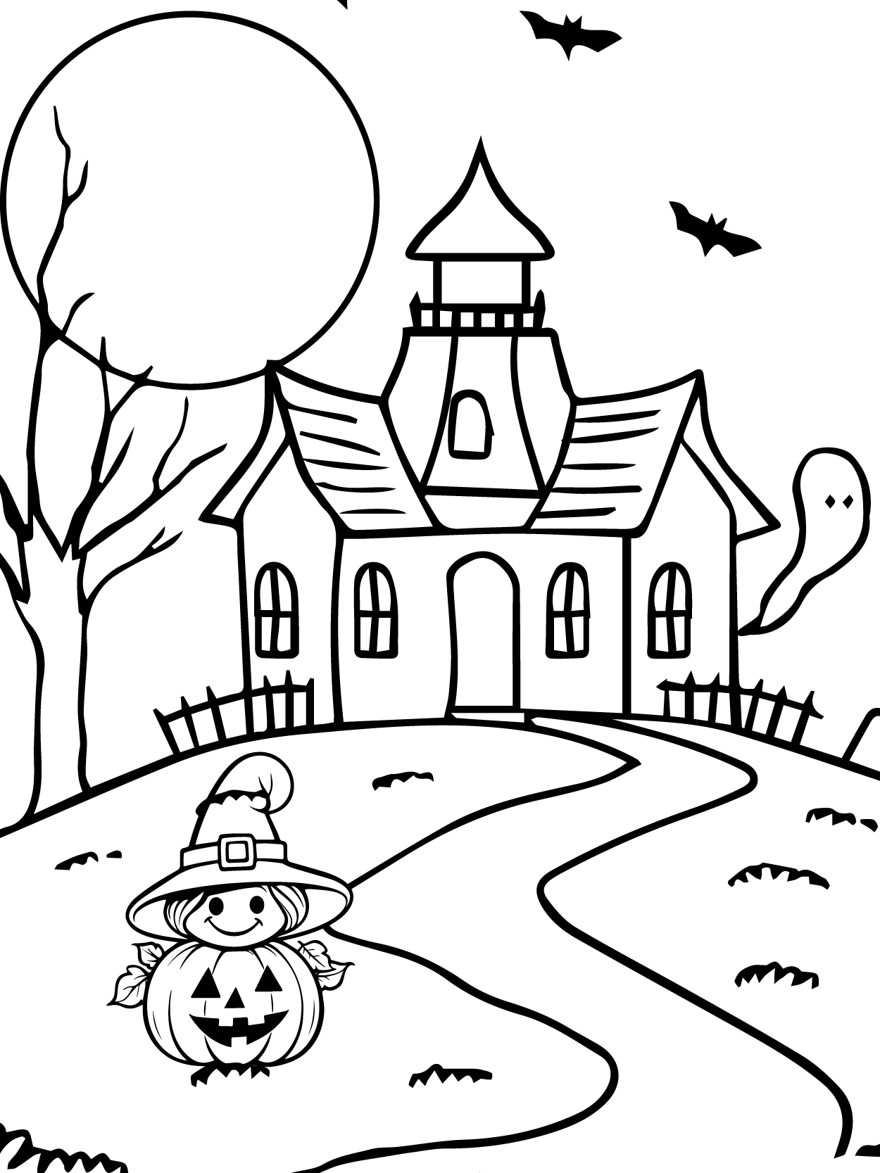 Casa Embrujada y Calabaza Kawaii