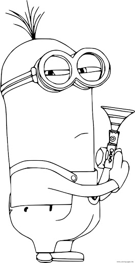 Kevin Minion Sostiene una Trompeta