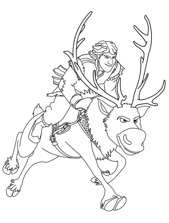 Kristoff Montando a Sven