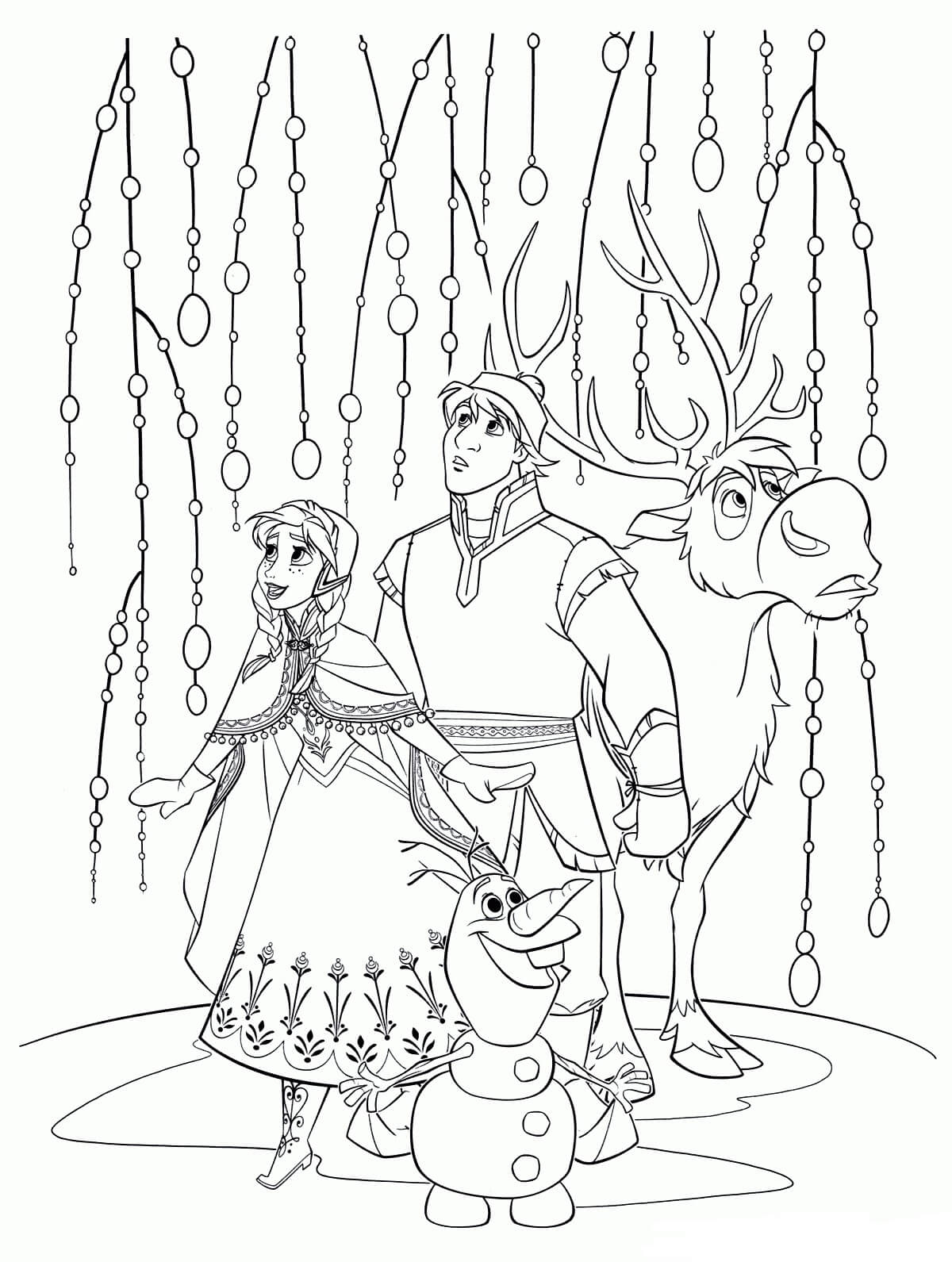 Kristoff y Svan, Olaf, Anna