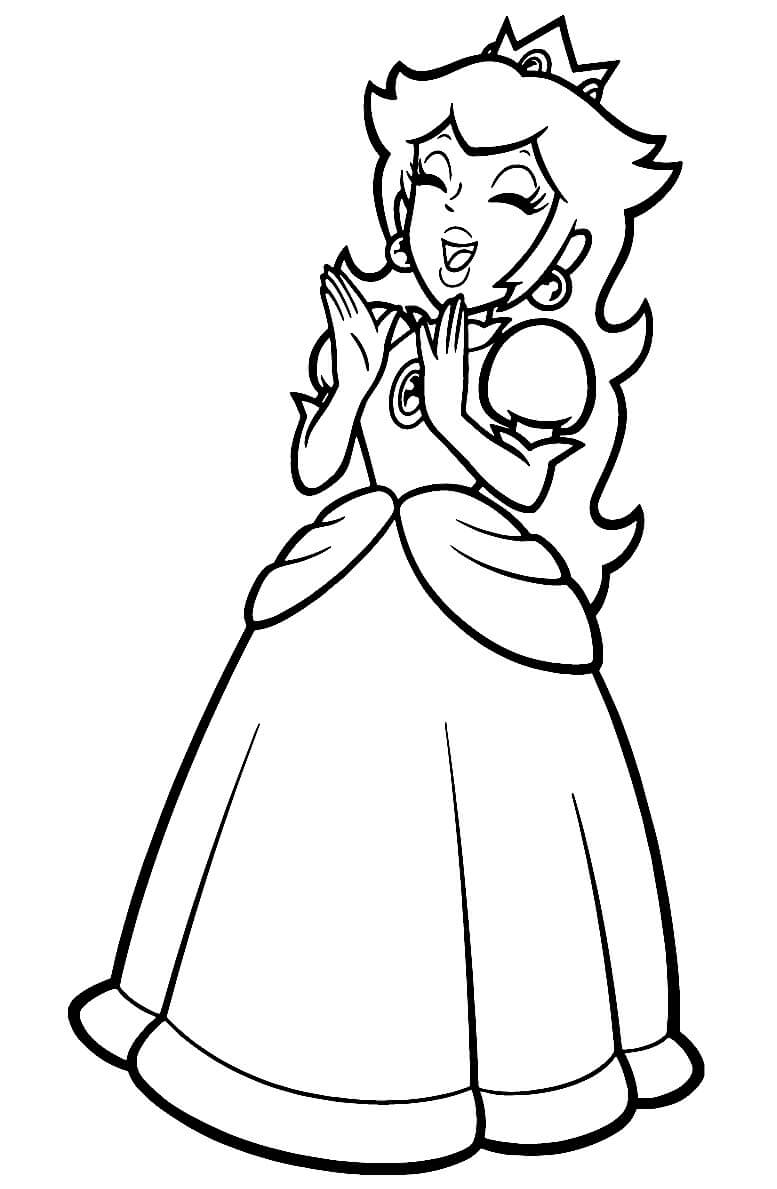 La princesa Peach Aplaudiendo