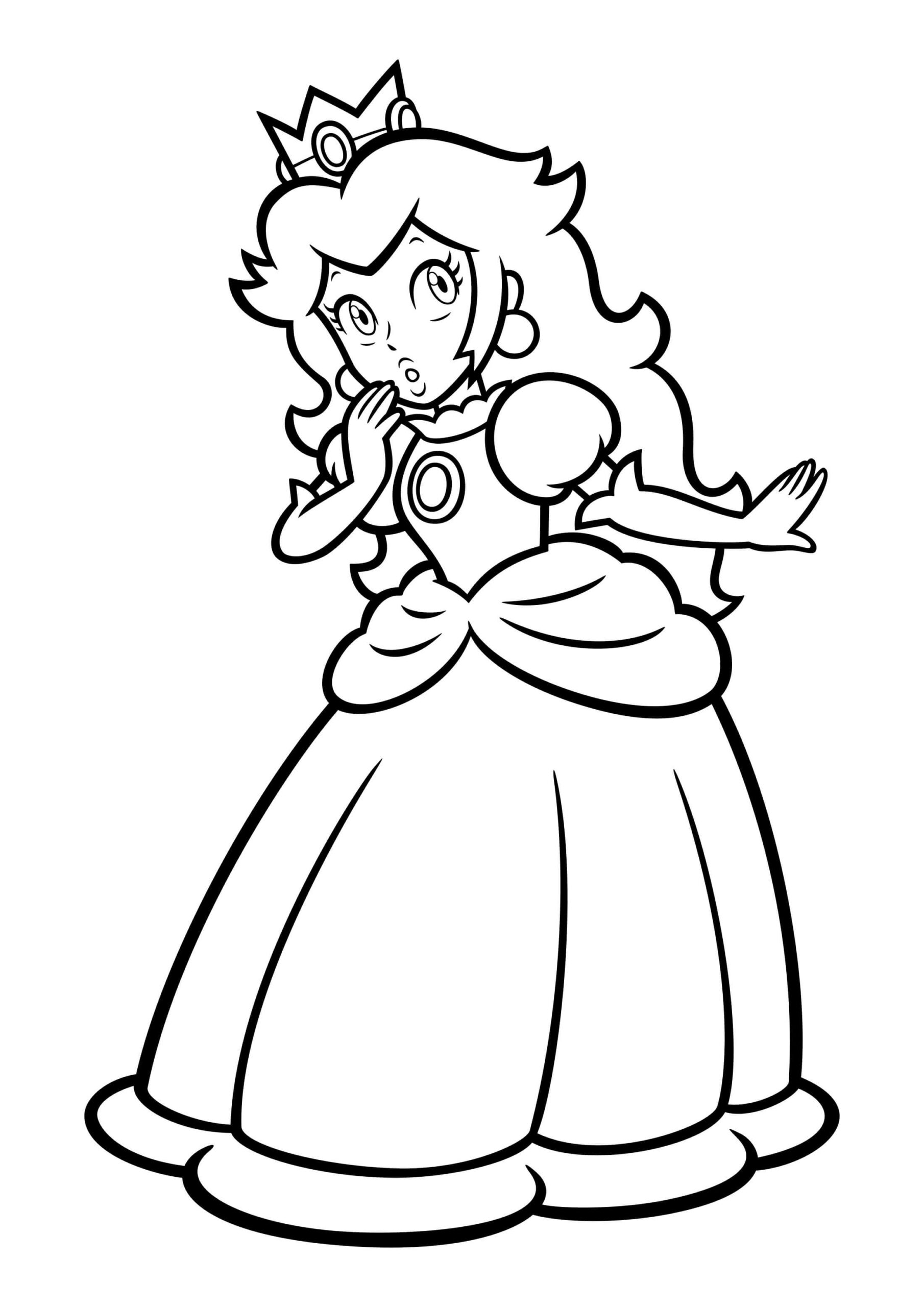 La princesa Peach está Sorprendida