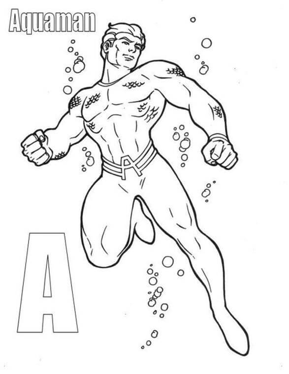 Letra A y Aquaman