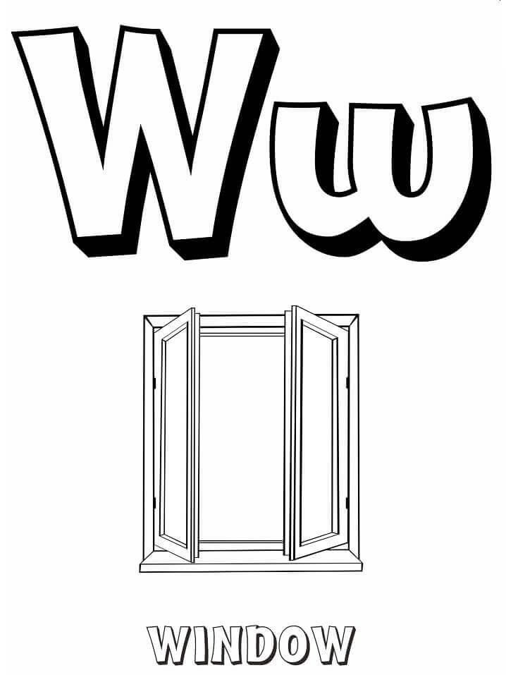 Letra De Ventana W
