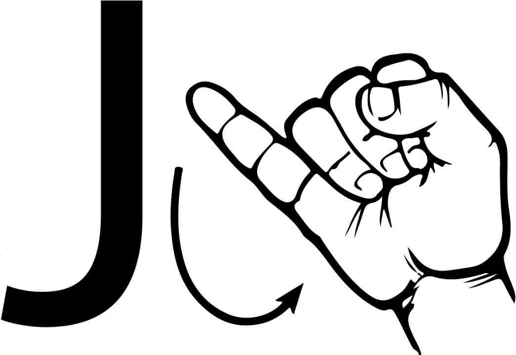 Letra J Mano