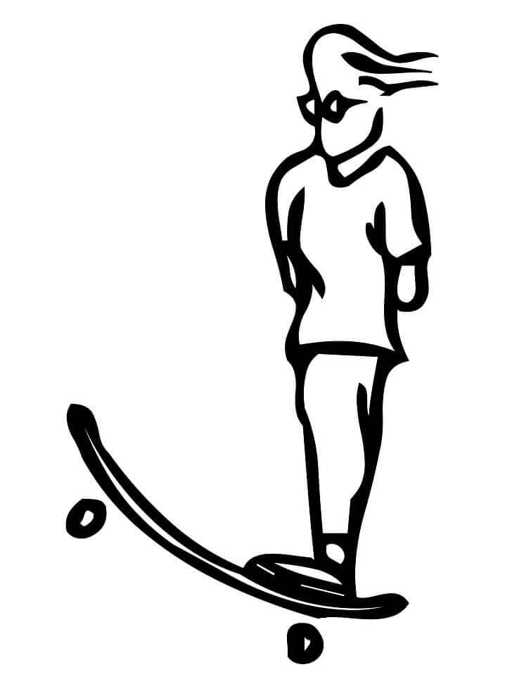 Letra J Personas En Patineta