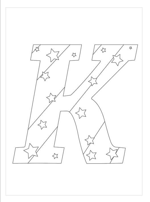 Letra K Estrella