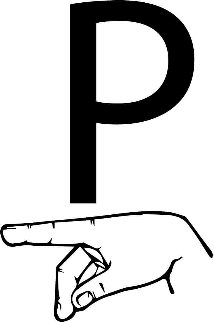 Letra P Mano