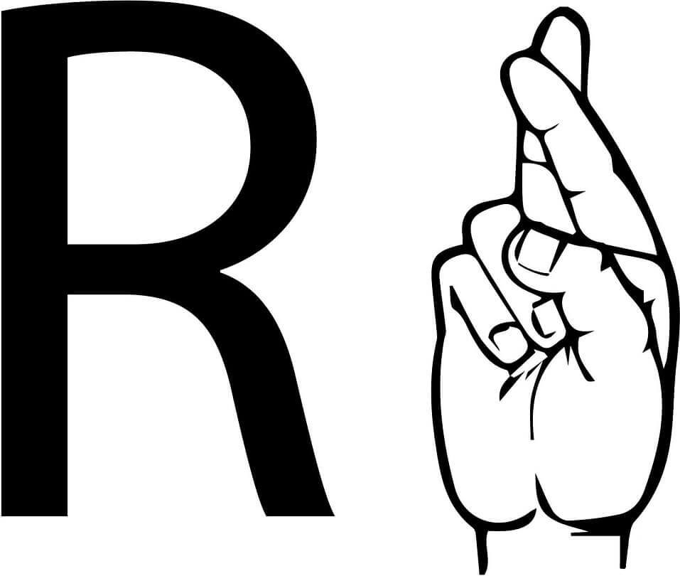 Letra R Y Mano