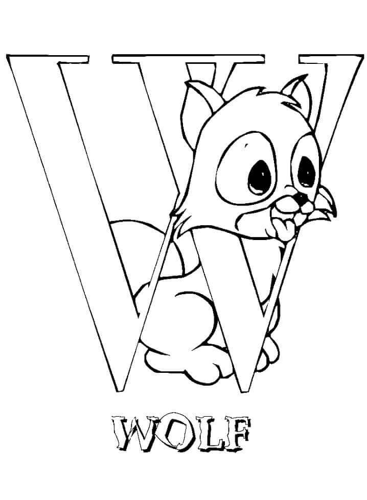 Letra W De Lobo