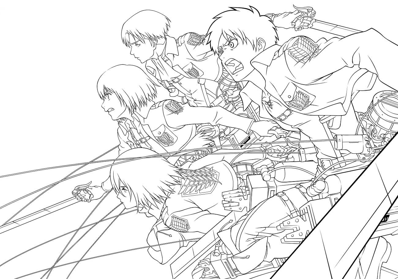 Levi Y El Equipo De Batalla De Titán