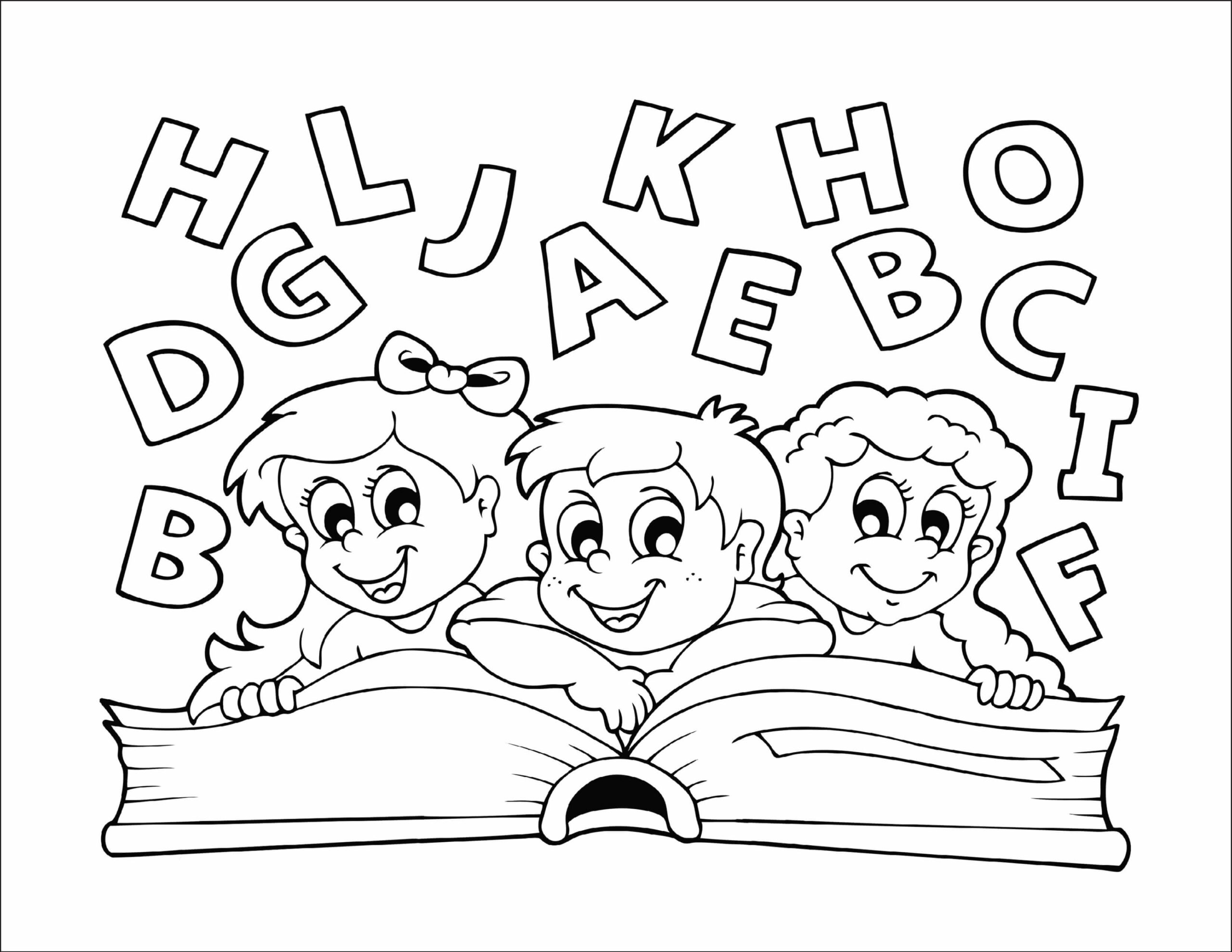 Libro de Lectura de tres Niños en la Escuela