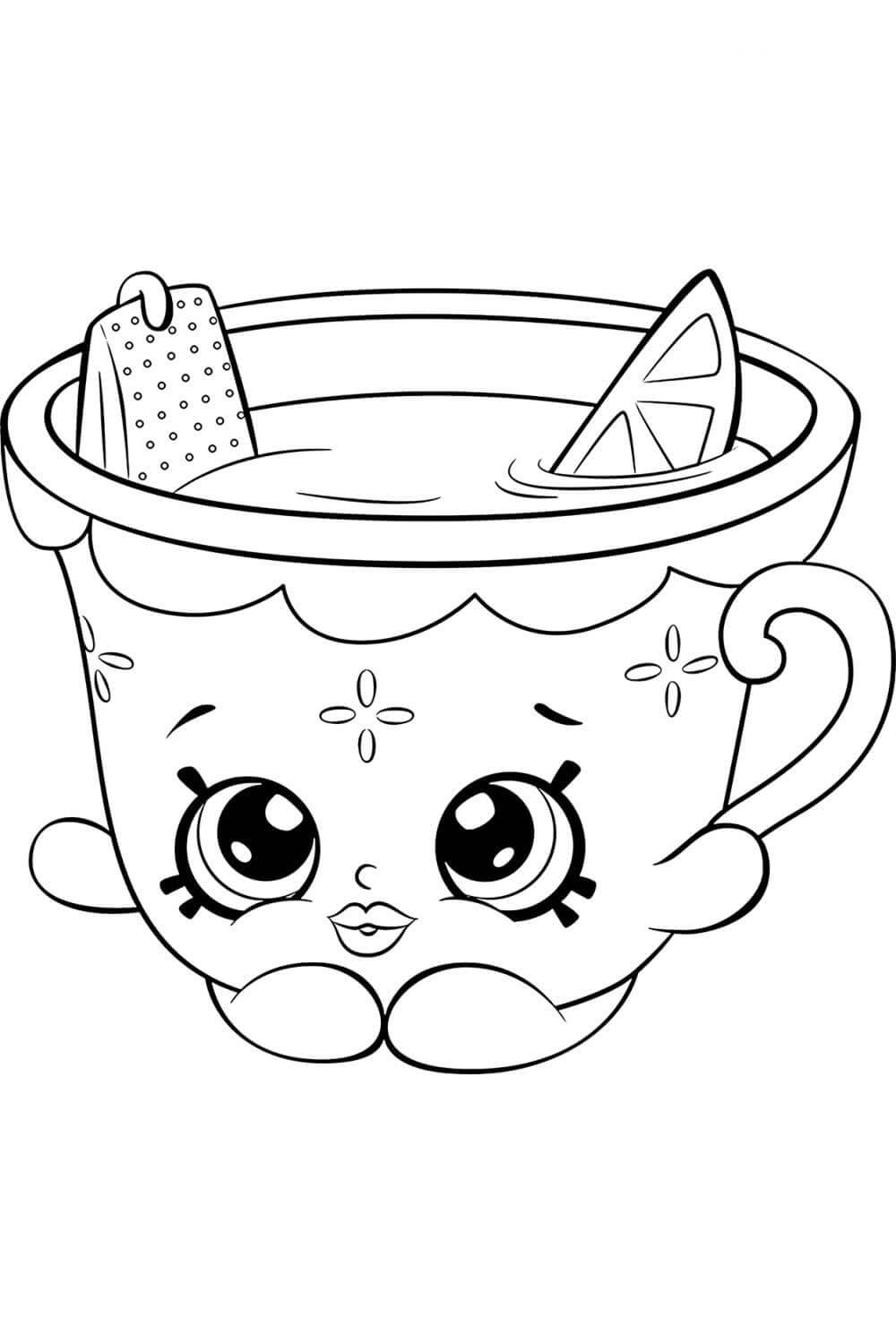 Limón en una taza de té Shopkins