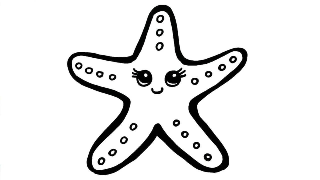 Linda Estrella de mar Sonriendo