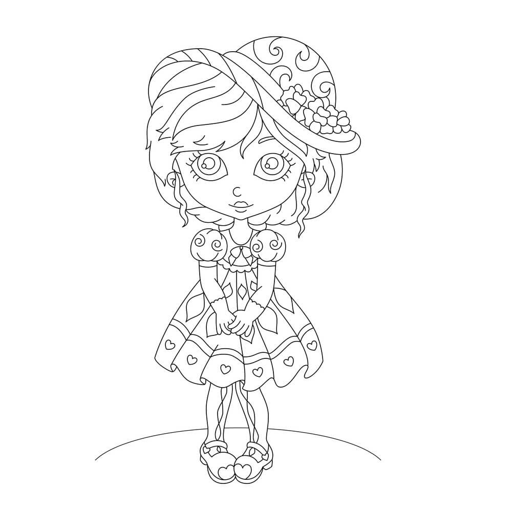 Linda Niña de Dibujos Animados