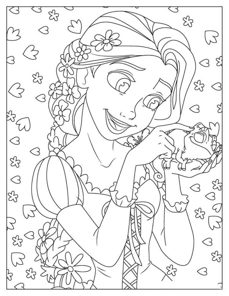 Linda Rapunzel con Gecko