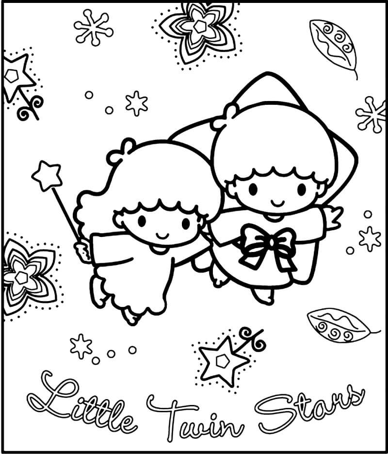 Lindas Estrellas Gemelas Para Colorear