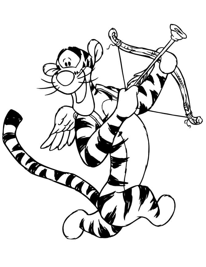 Lindo Tigger Como Cupido