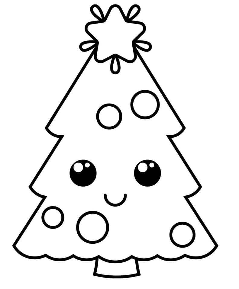 Lindo árbol de Navidad Sonriente