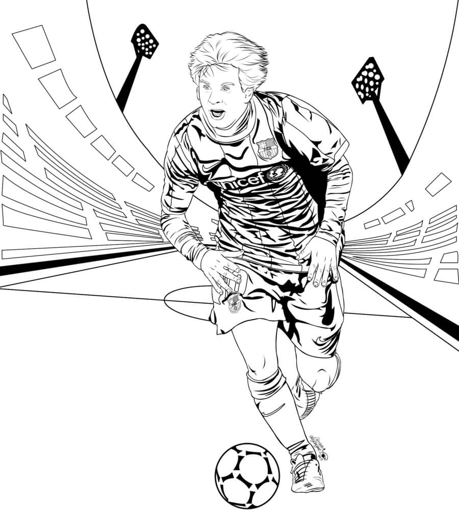 Lionel Messi Jugando al Fútbol