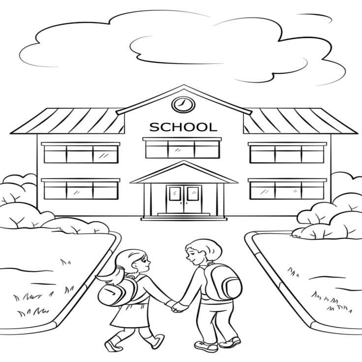 Los niños Felices van a la Escuela