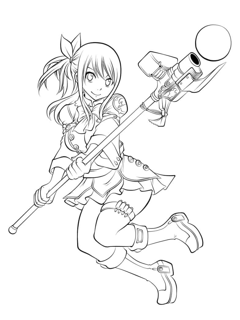 Lucy Heartfilia con Arma
