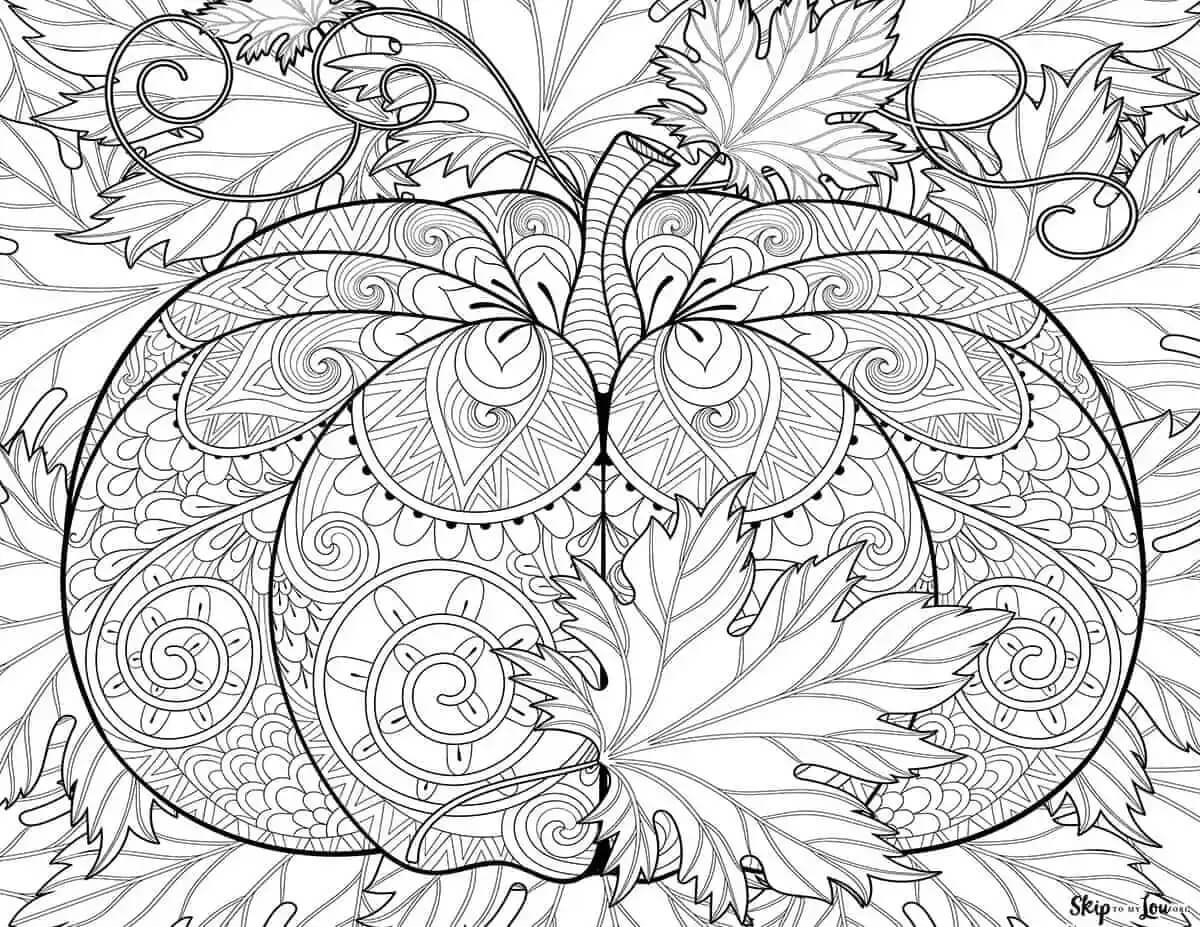 Mandala Calabaza en Otoño