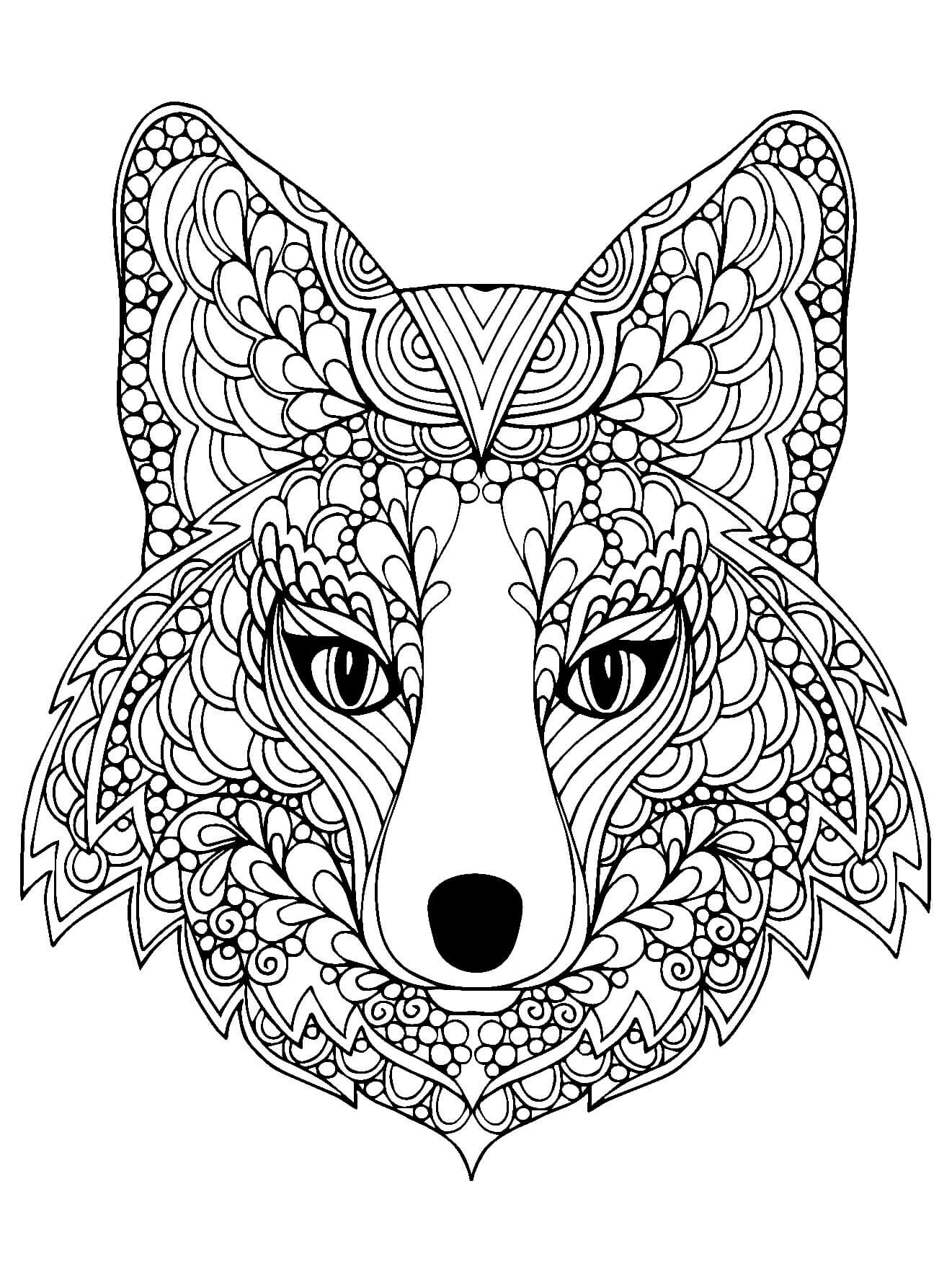 Mandala de Cabeza de Zorro
