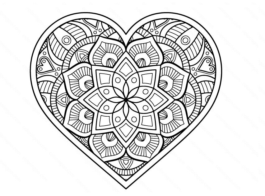 Mandala de corazón Normal