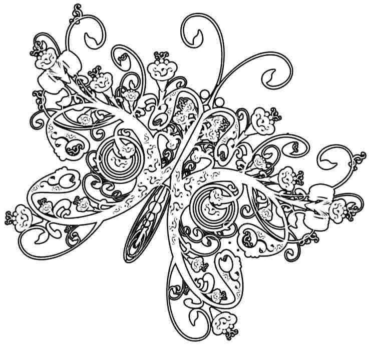 Mandalas Flor Mariposa