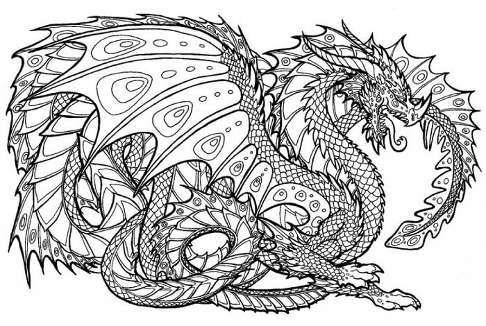Mandalas Monstruo Dragón