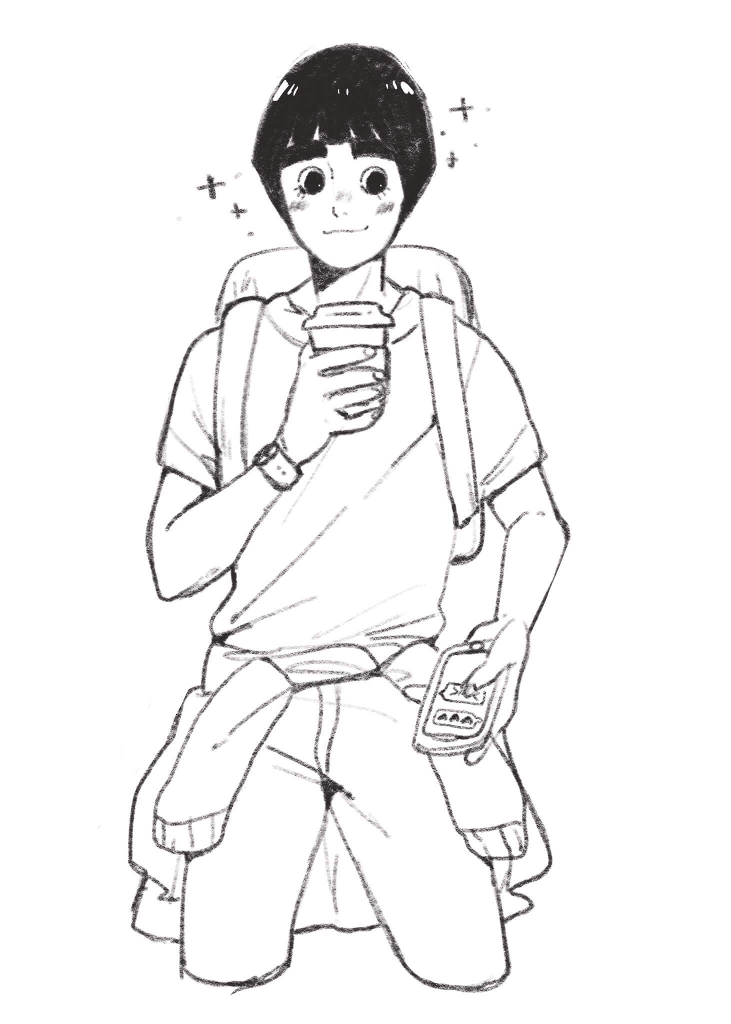 Mano Dibujar Rock Lee