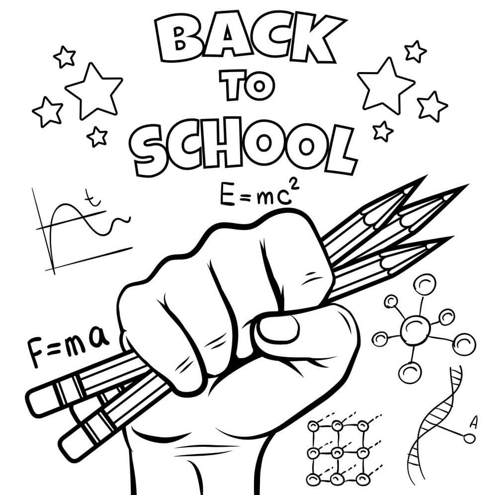 Mano Sosteniendo un Lápiz de Regreso a la Escuela