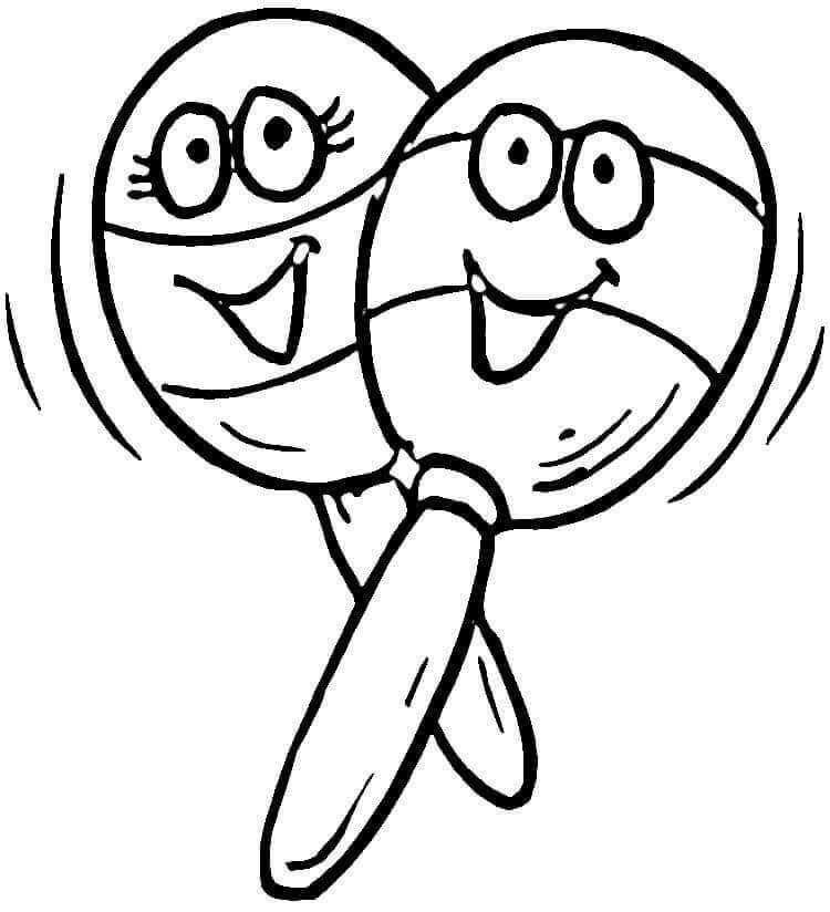 Maracas de Dibujos Animados