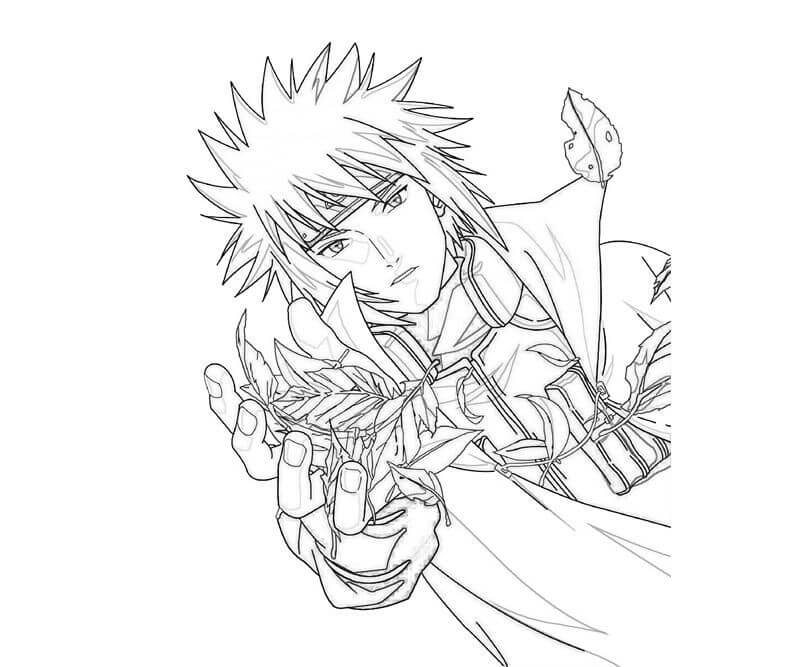 Minato Sosteniendo la Hoja