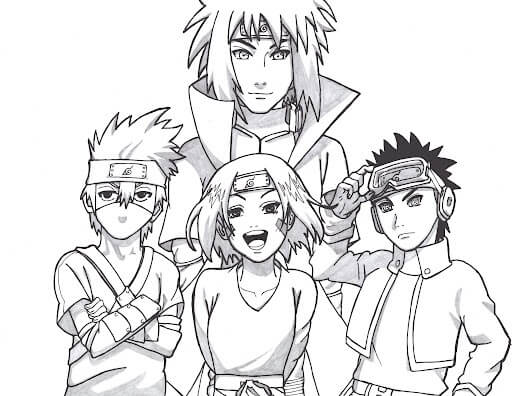 Minato y el Equipo 7 Felices