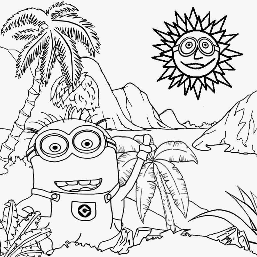 Minion Caveman en la Playa