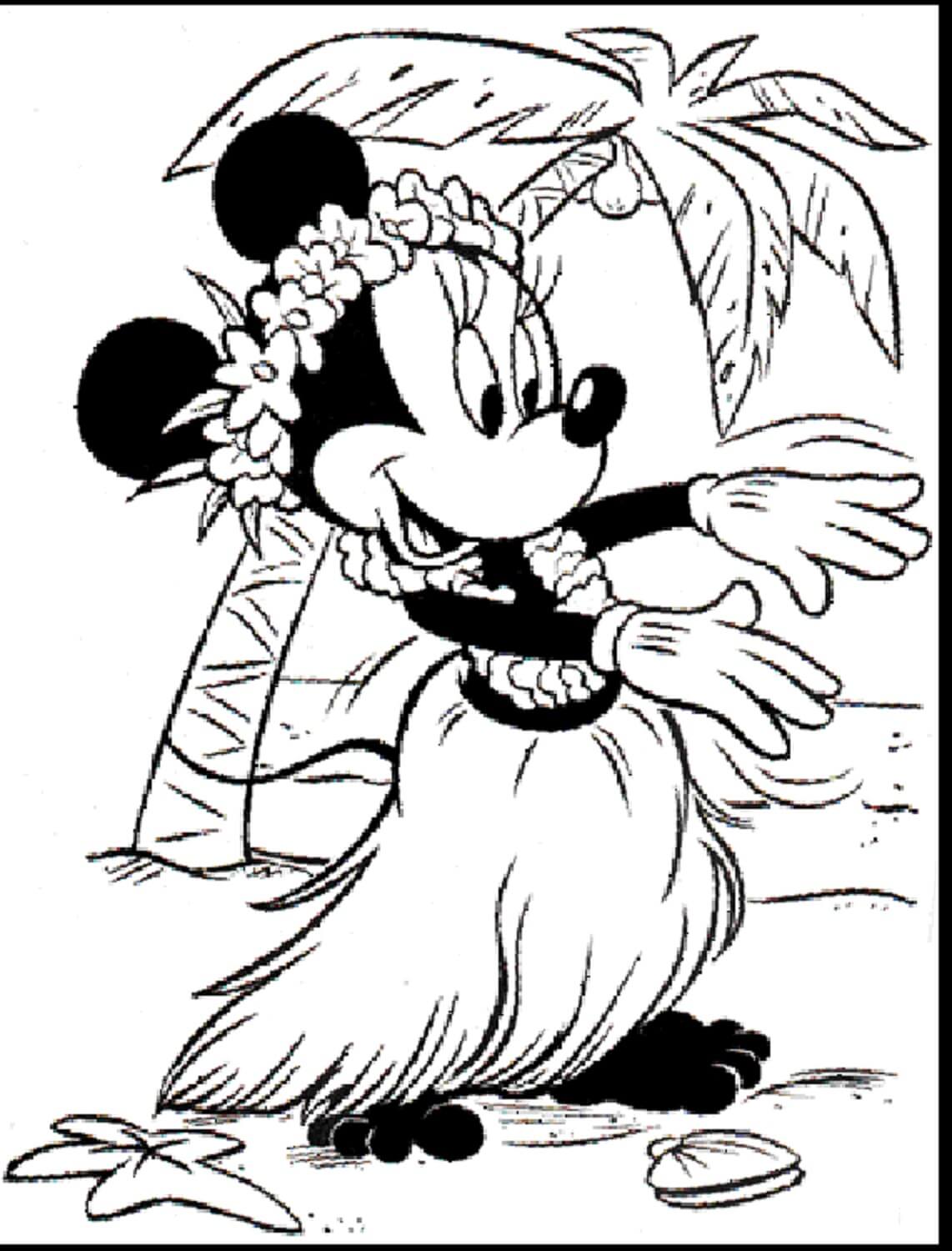 Minnie Bailando en la Playa