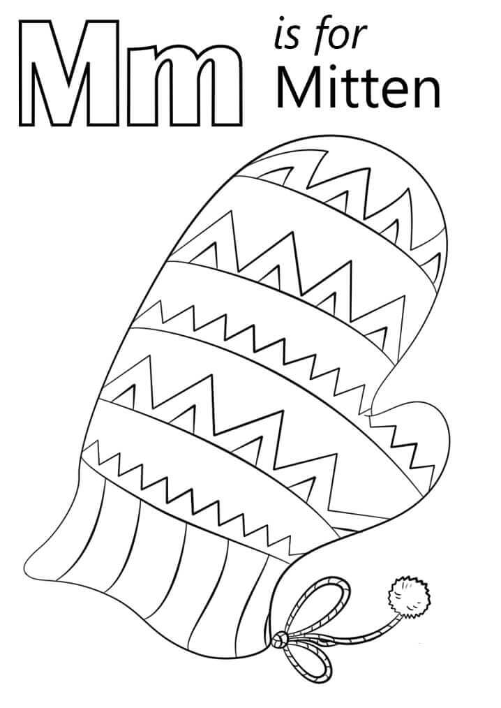 Mitón Letra M
