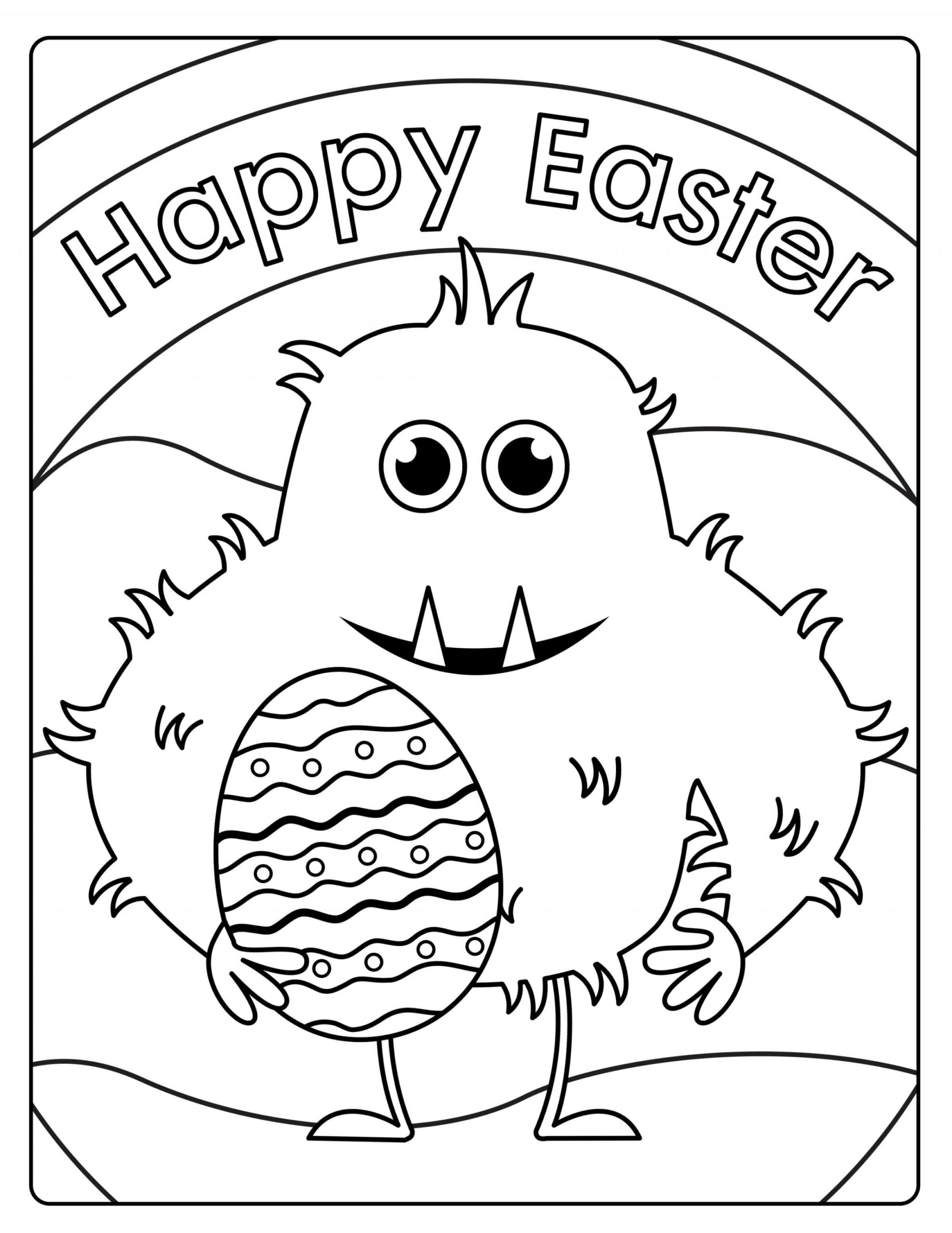 Monstruo con Huevo de Pascua