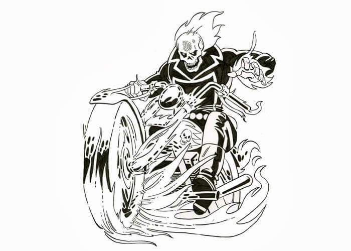 Motocicleta Ghost Rider